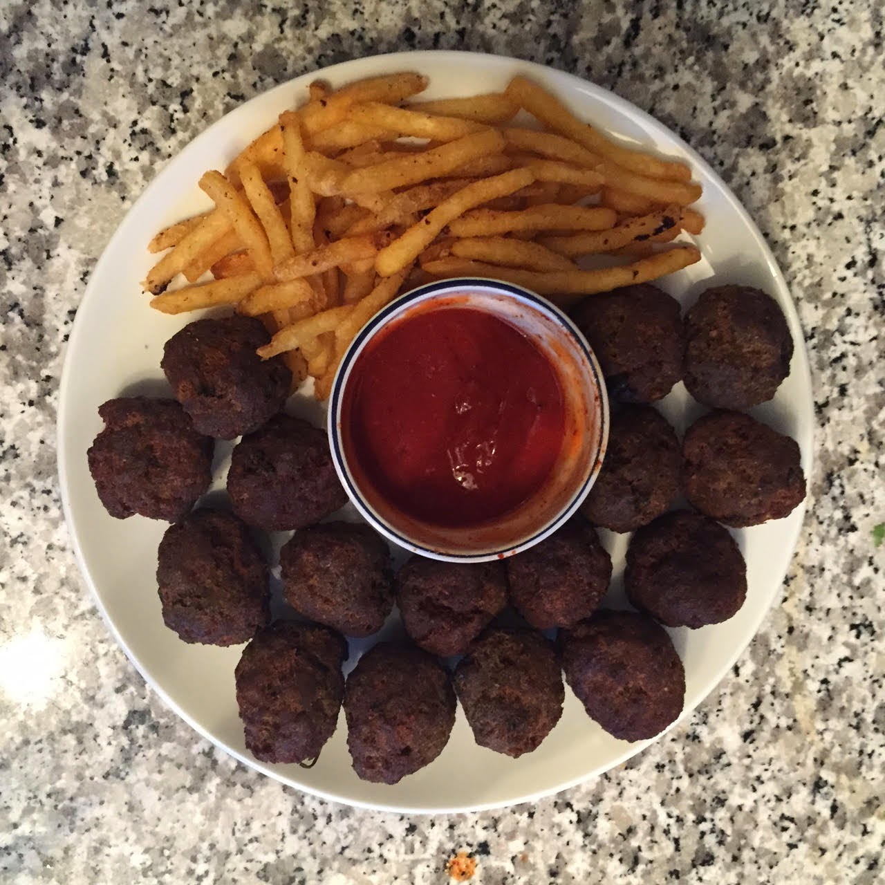 Freshly fried kabobs